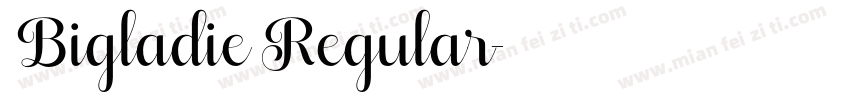Bigladie Regular字体转换